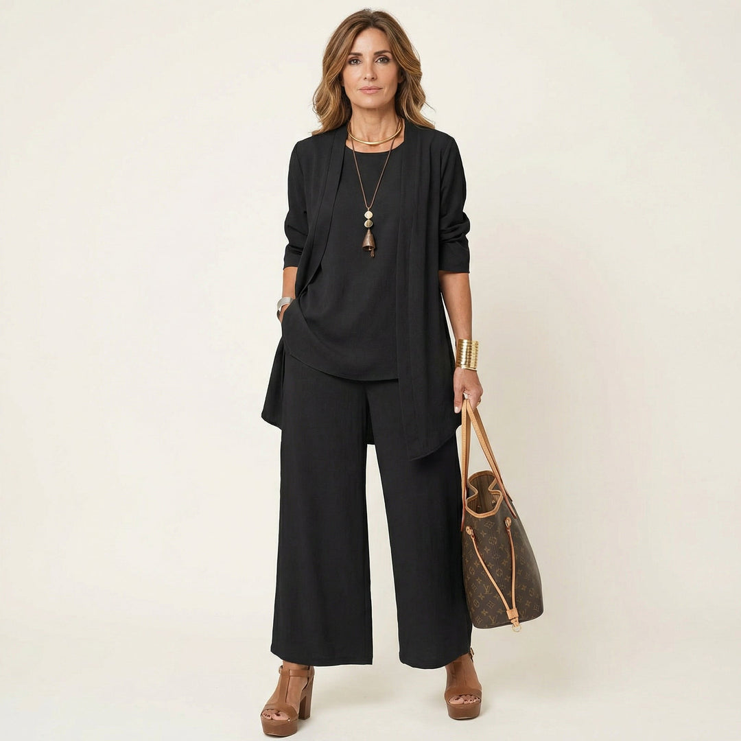 Vivienne Minimalist 3-piece Set in black