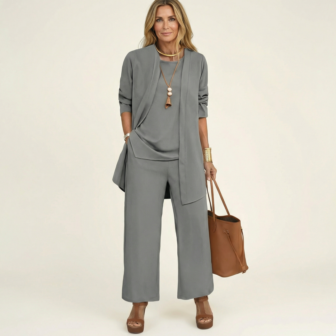 Vivienne Minimalist 3-piece Set in gray