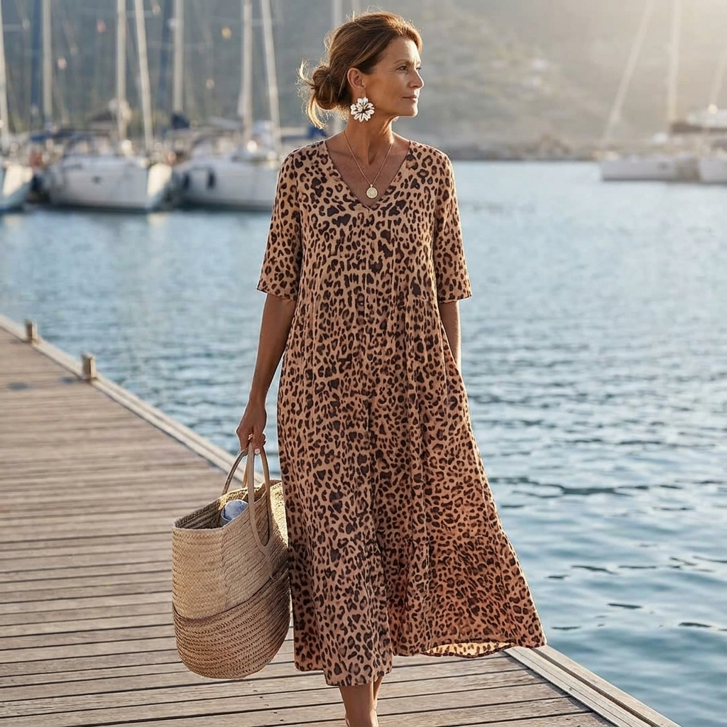 Xanthe Midi Dress in khaki