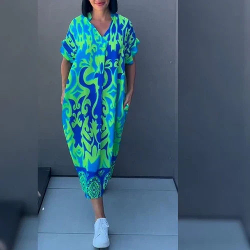 Clarice Floral Dress in light blue