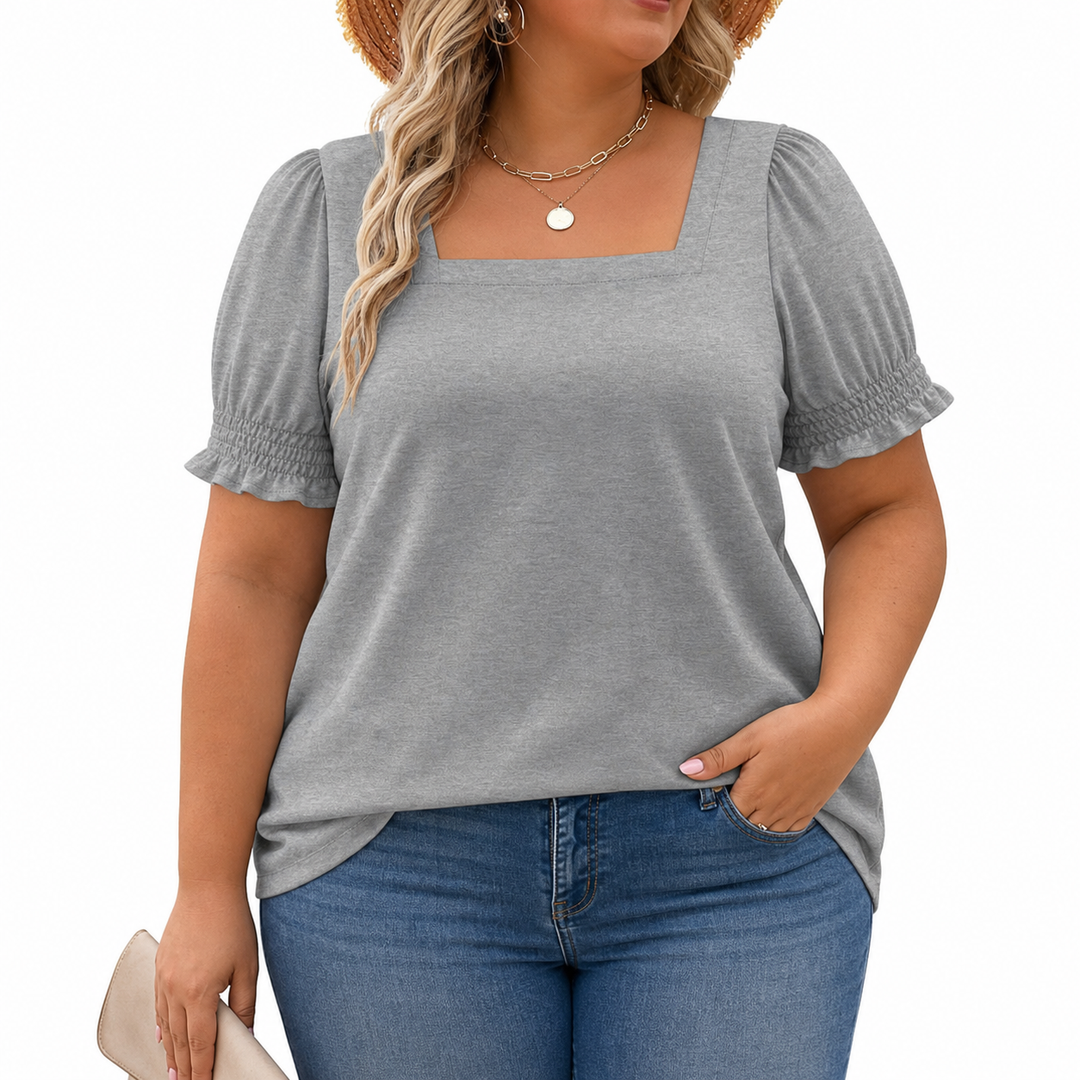 Zoey Lightweight Top in gray