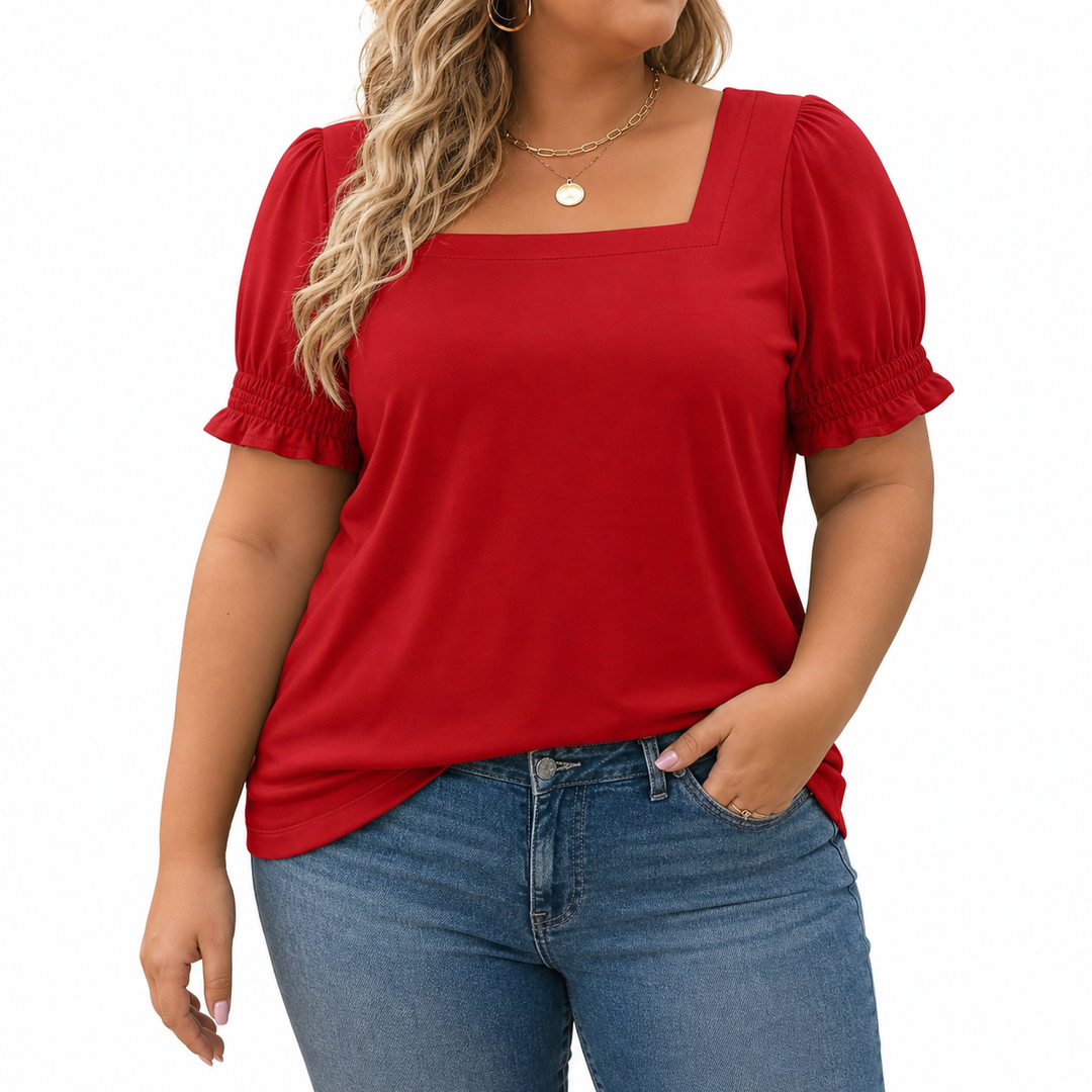 Zoey Lightweight Top in red
