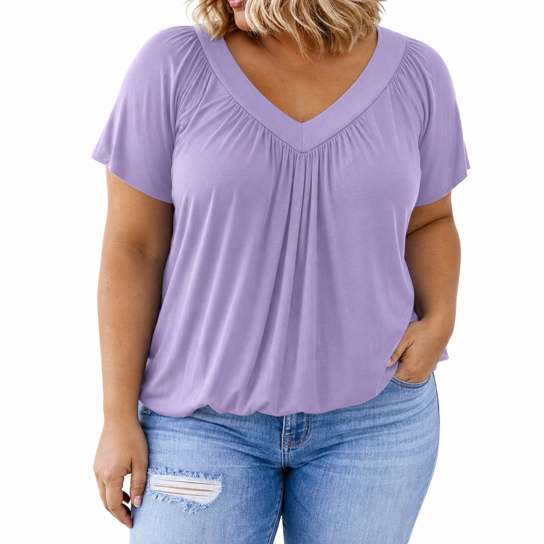 Kennedy V-neck Top in light purple