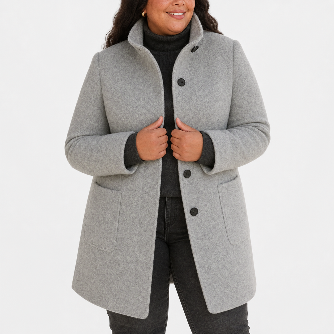 Maya Classic Trench Coat in gray