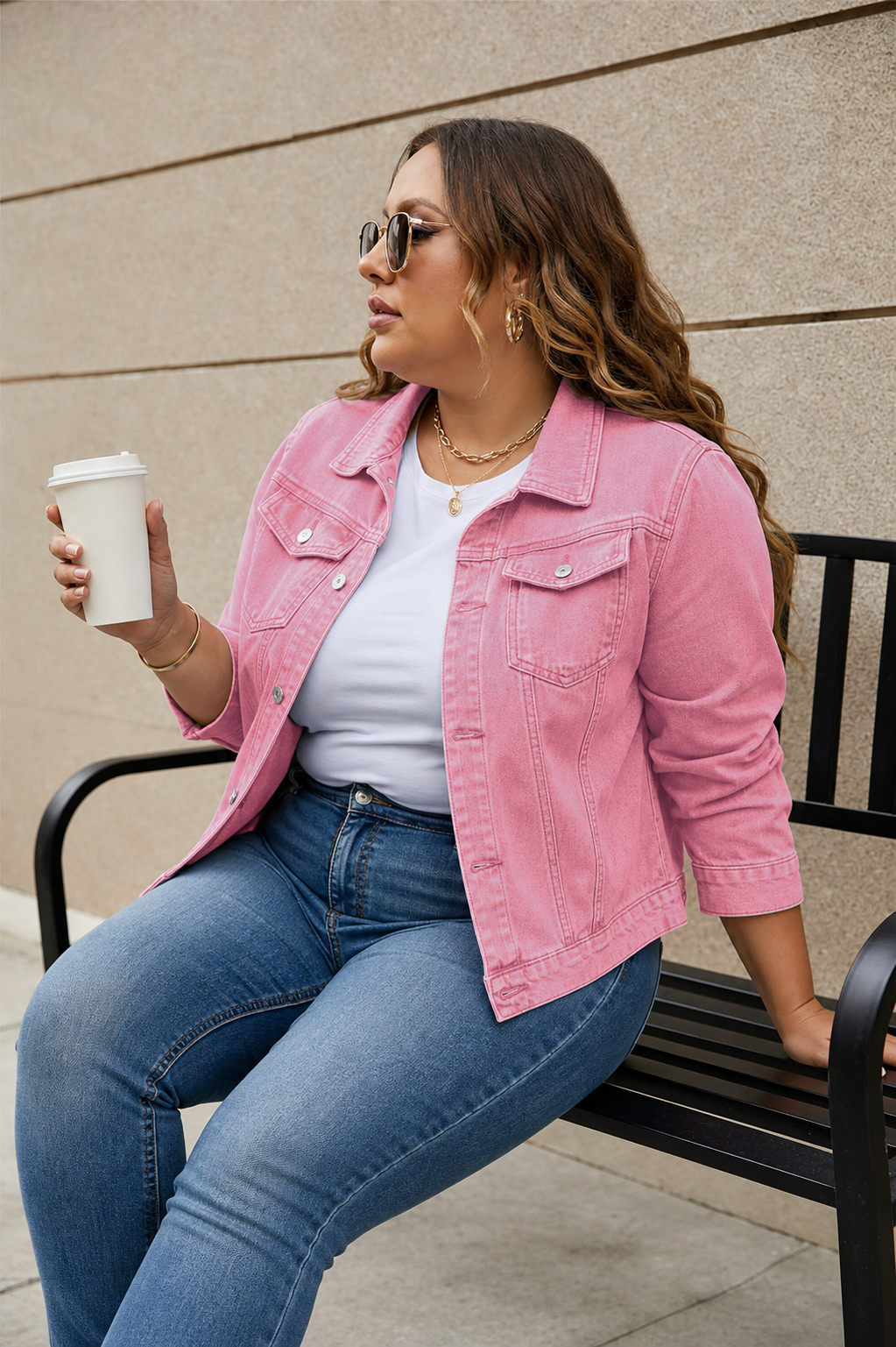 Mackenzie Denim Jacket in pink