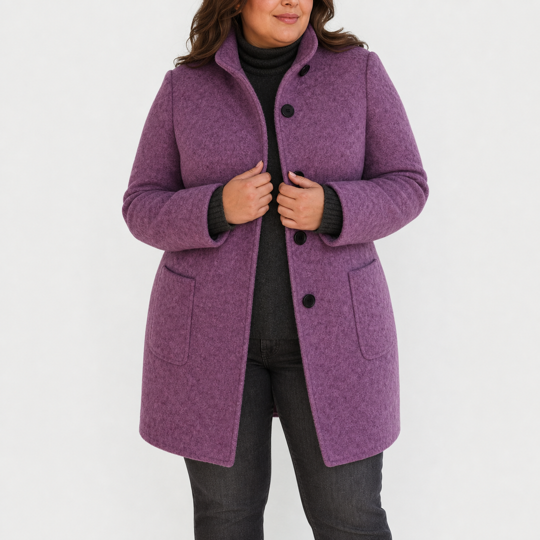 Maya Classic Trench Coat in purple