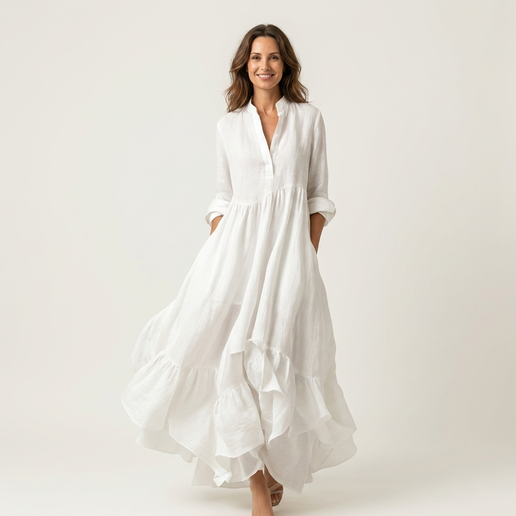 Angeline Maxi Dress in white