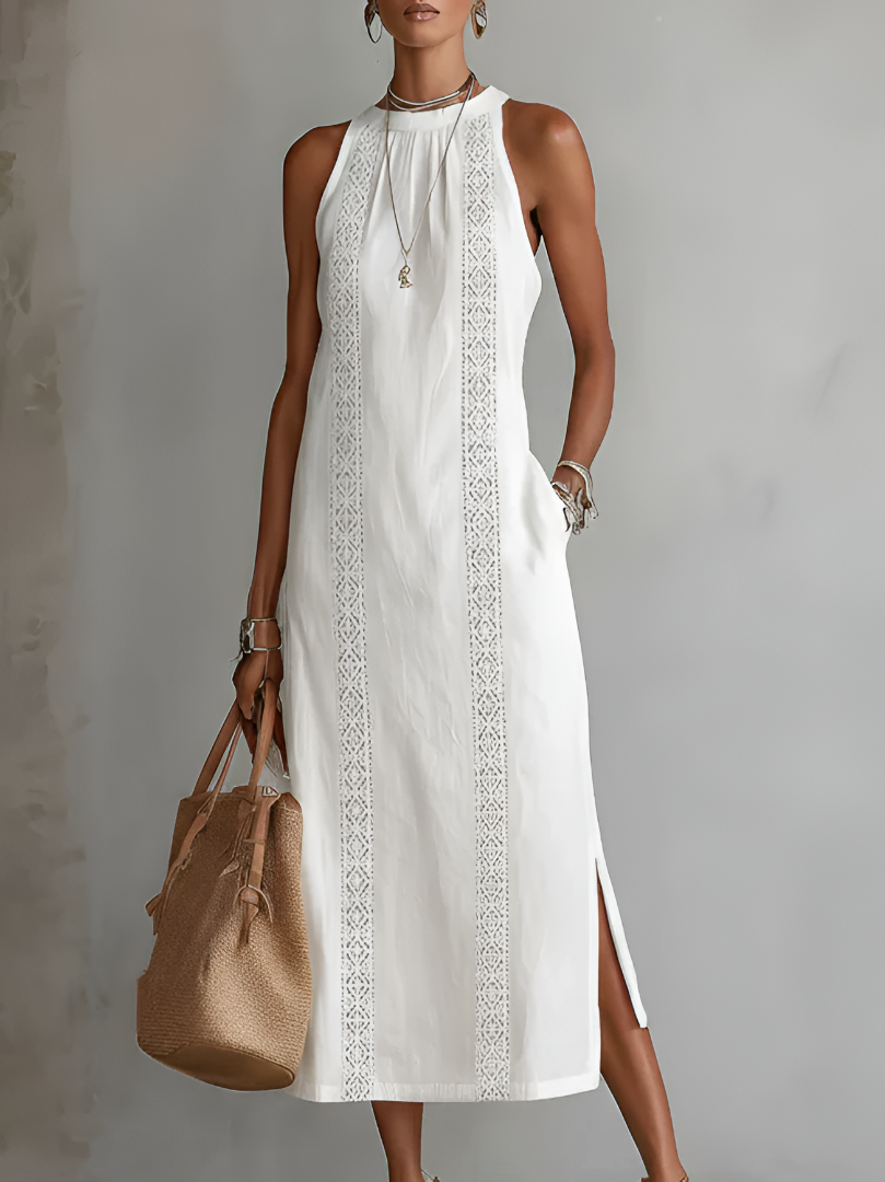 Nova Midi Dress in white