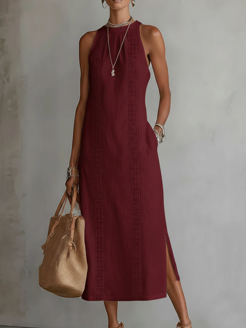 Nova Midi Dress in red