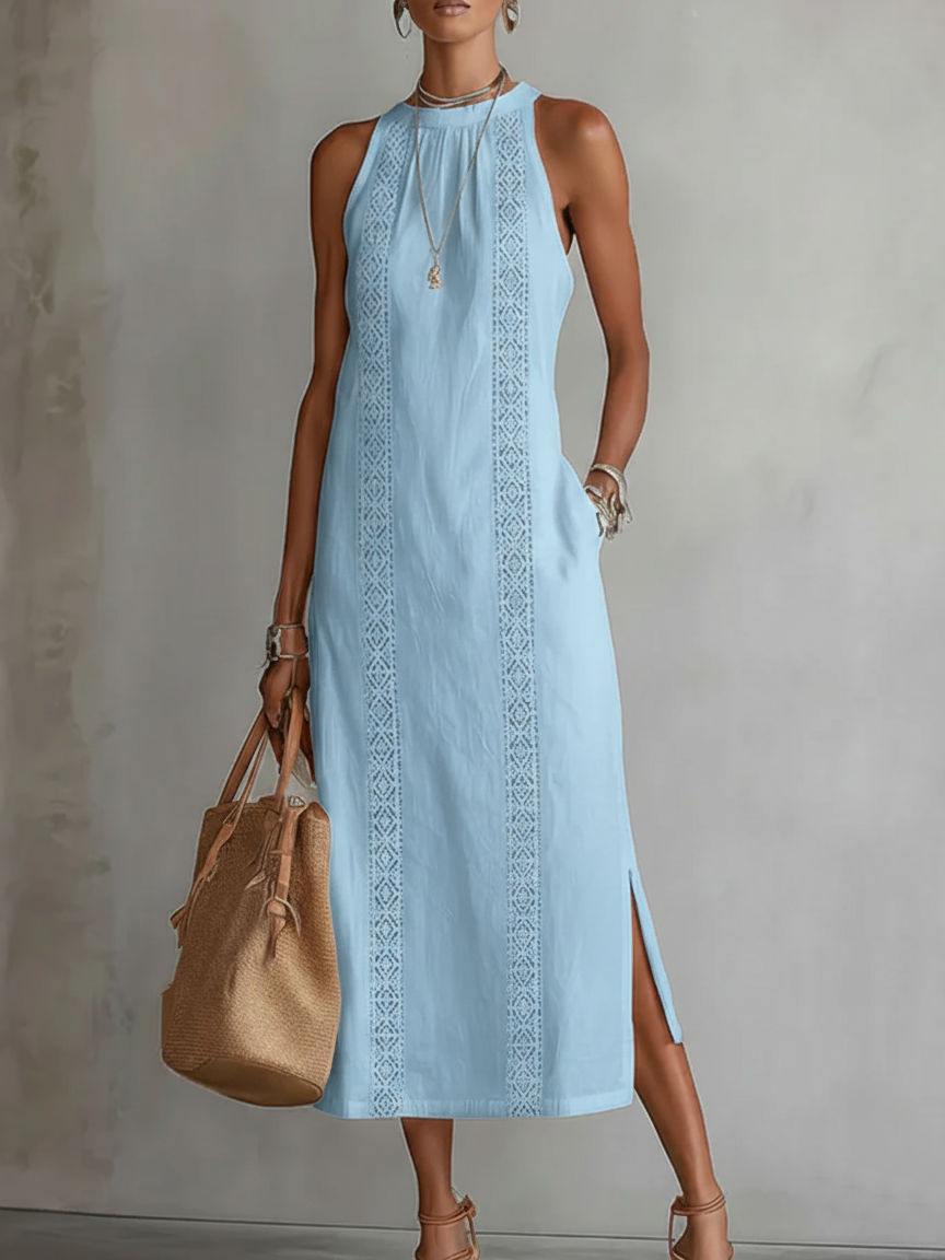 Nova Midi Dress in blue