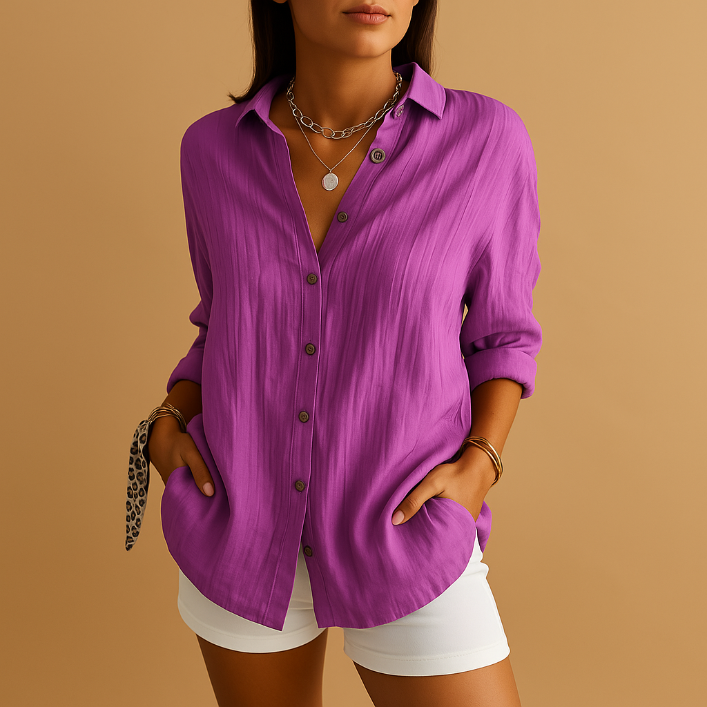 Hazel Breathable Fit Blouse in purple