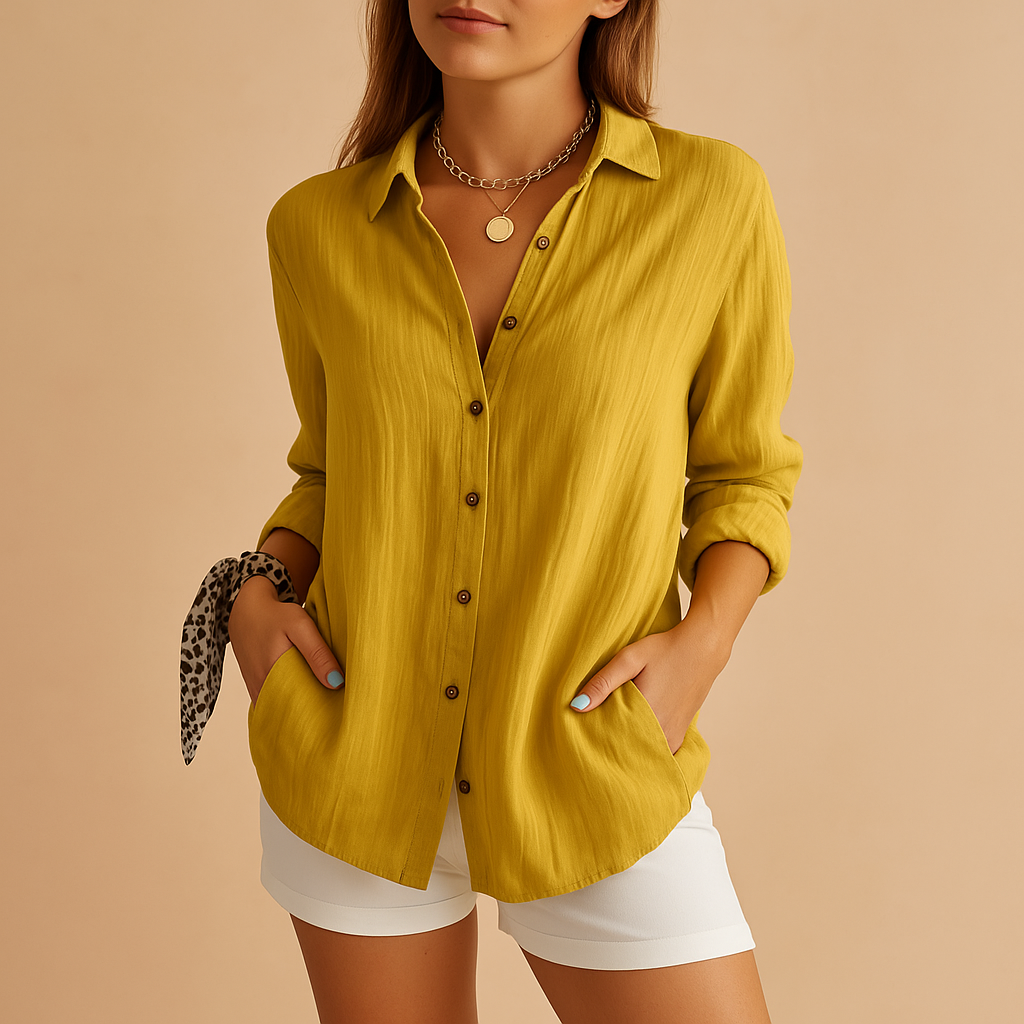 Hazel Breathable Fit Blouse in yellow