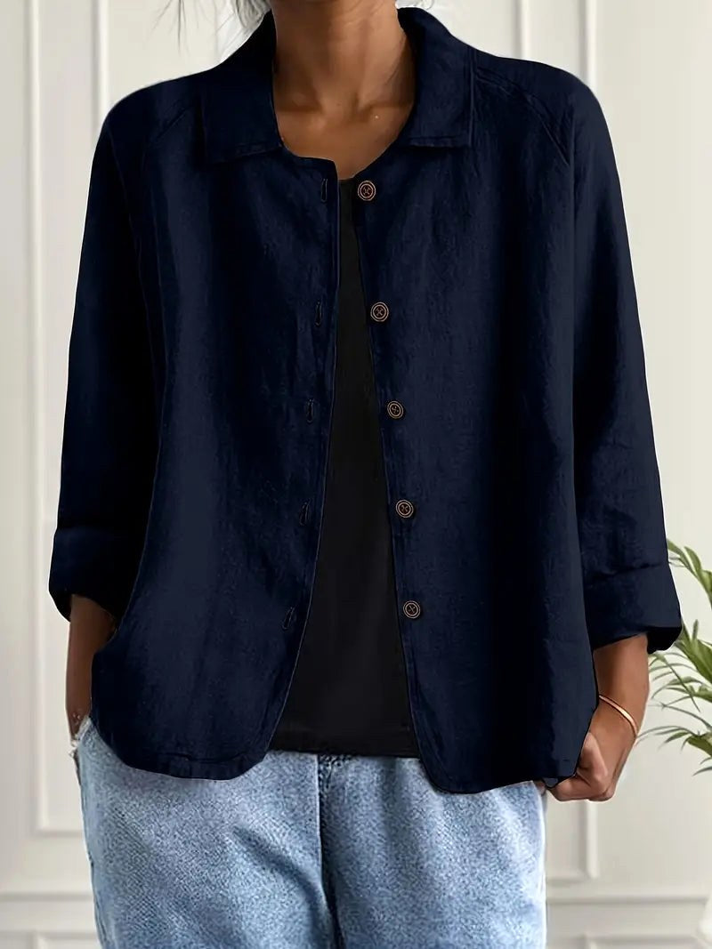 Cerisette Blouse in navy blue