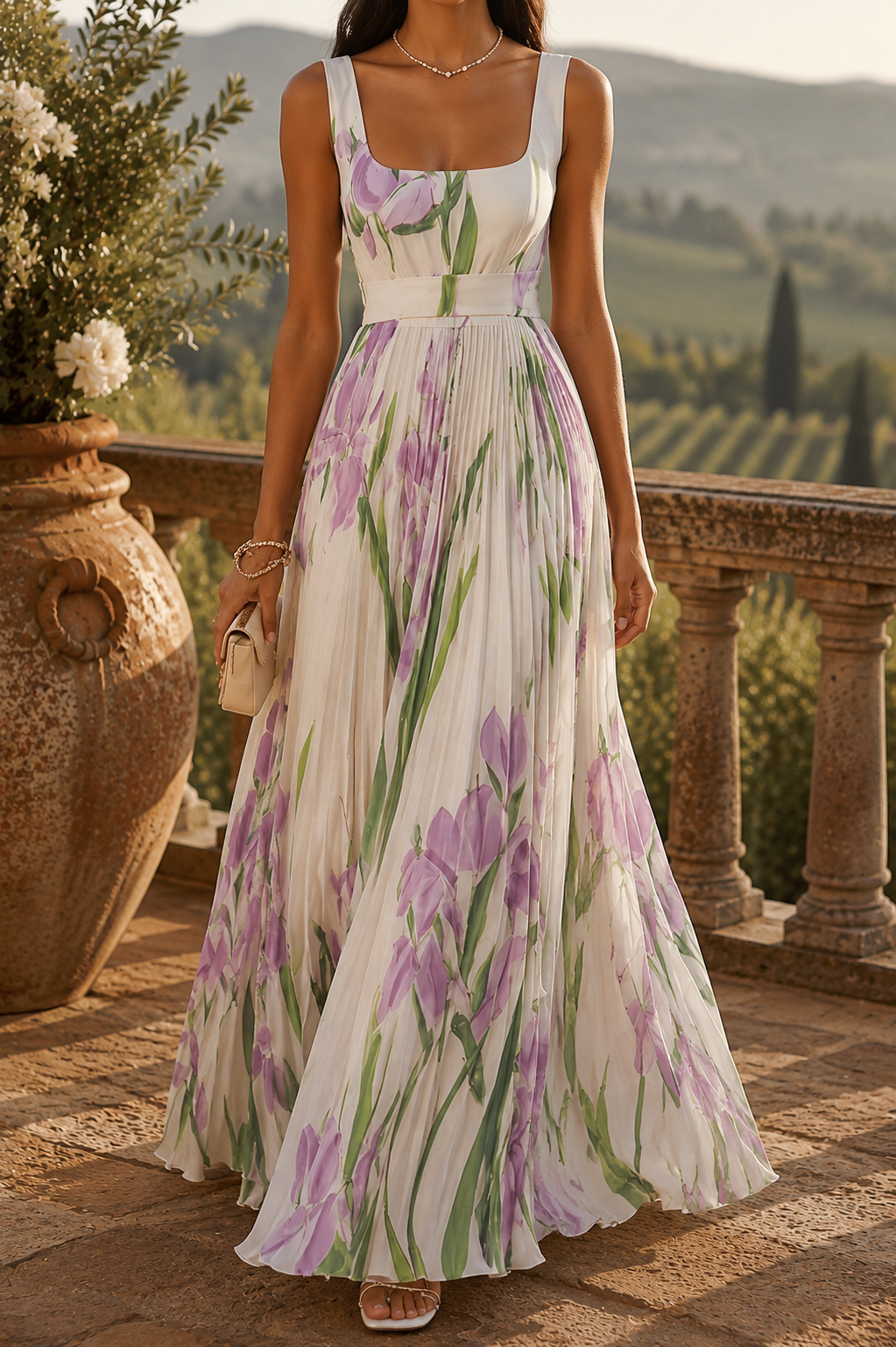 Perpetua Maxi Dress in white