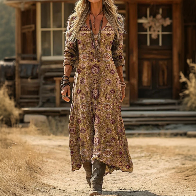Alouette Printed Maxi Dress in multicolor