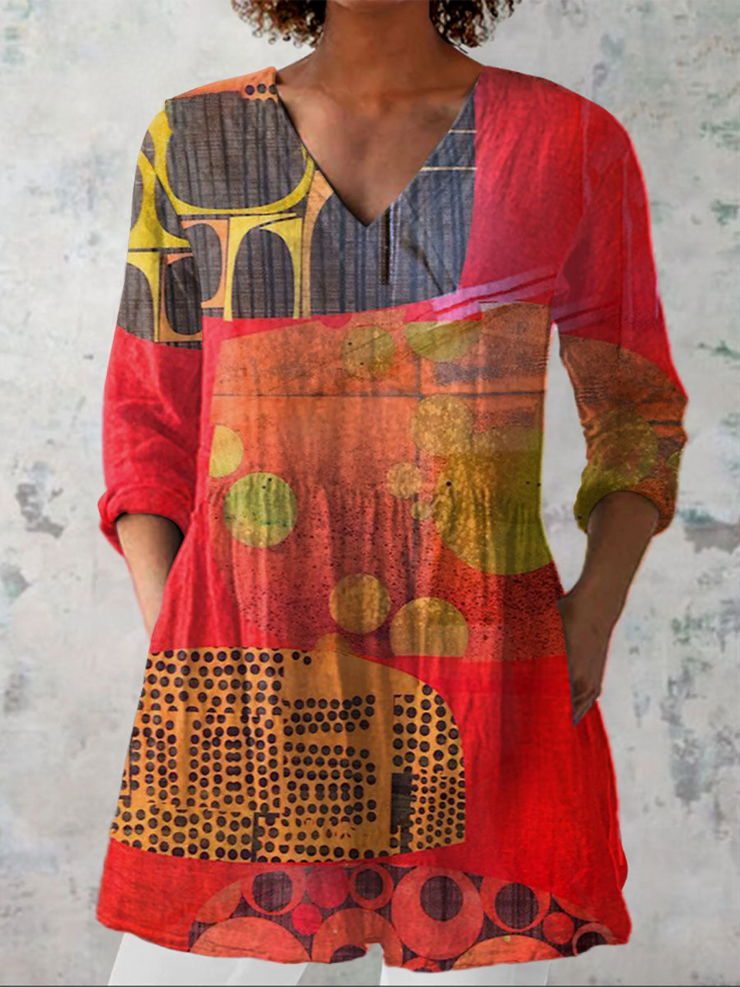 Noelle Blouse in red