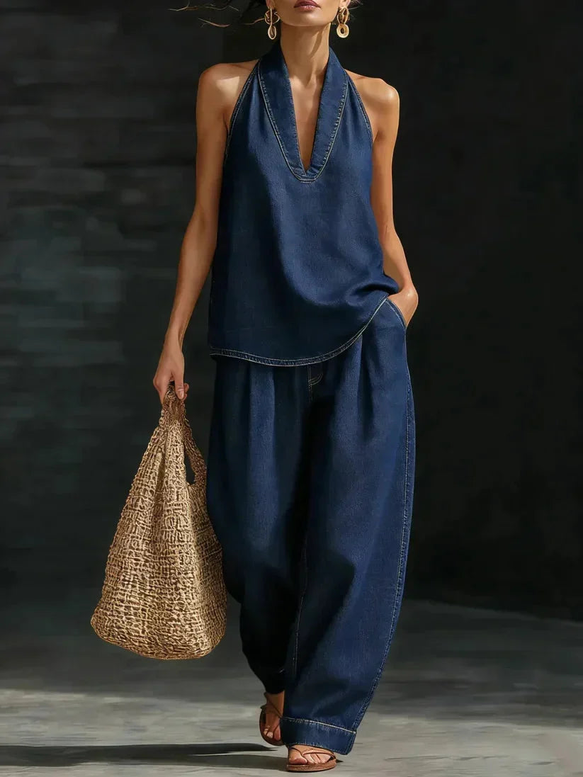 Melisande Ensemble in navy blue