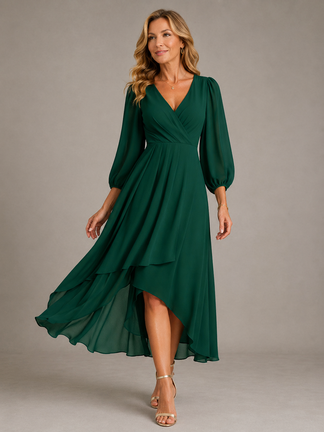 Ottoline Maxi Dress in dark green