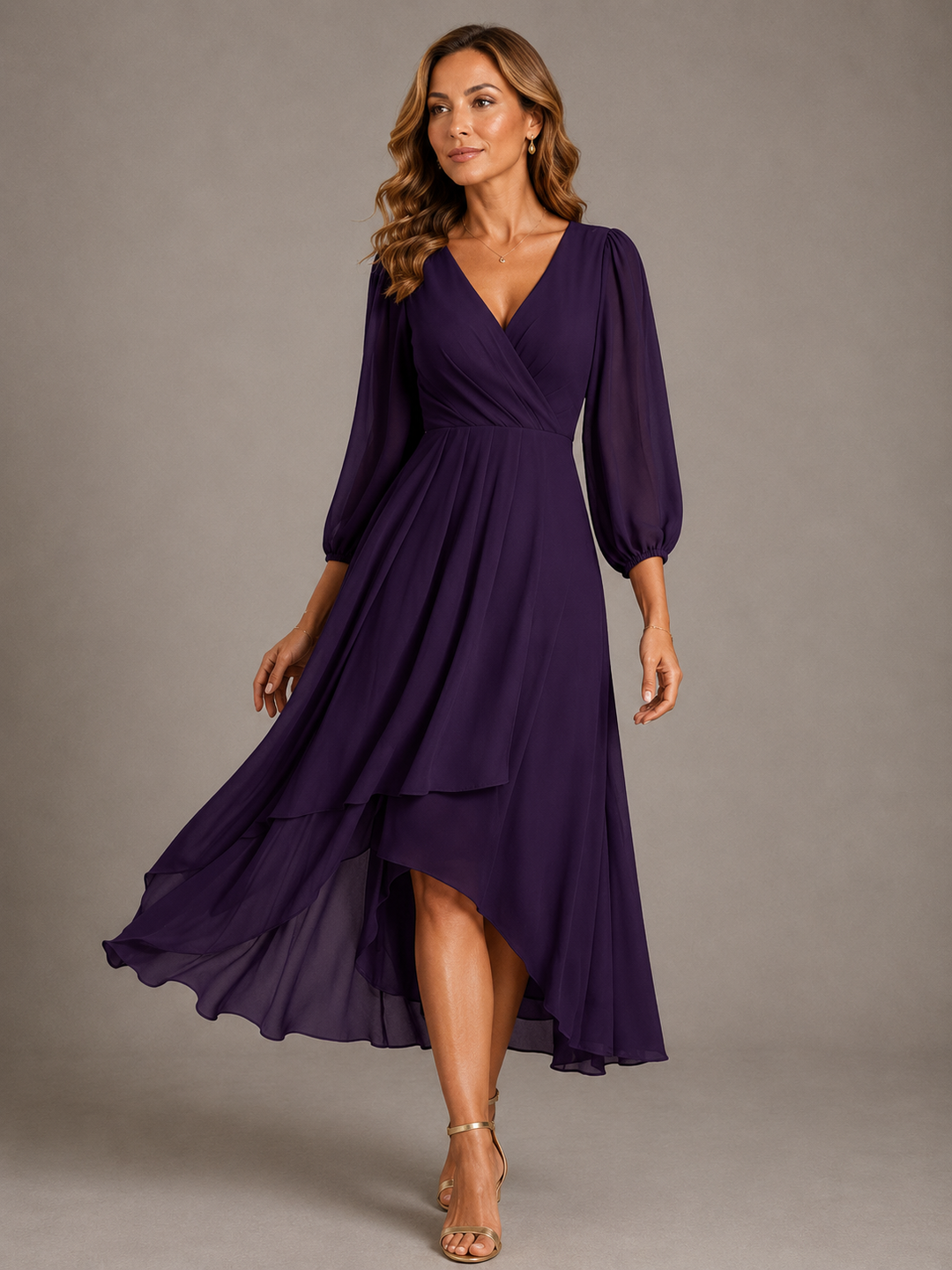 Ottoline Maxi Dress in purple