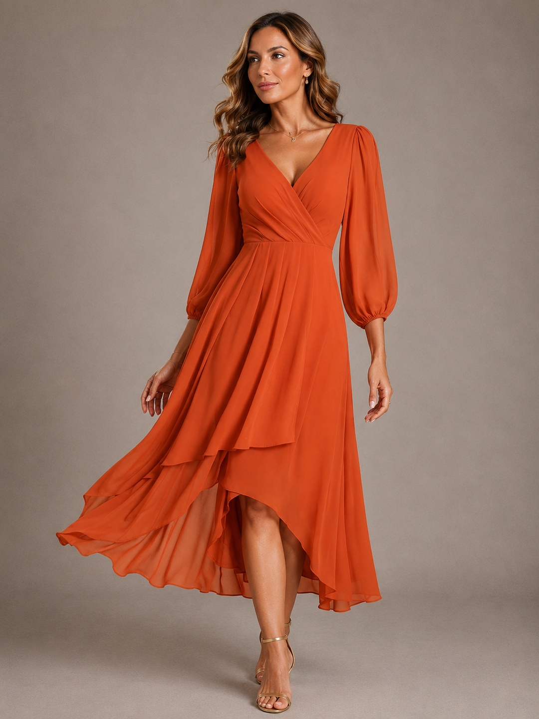 Ottoline Maxi Dress in orange