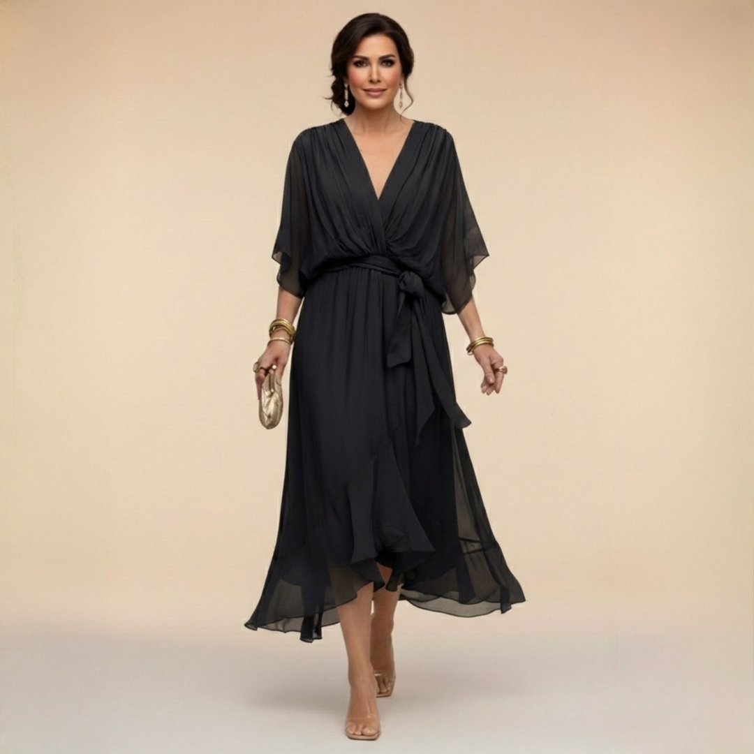 Odilia Midi Dress in black