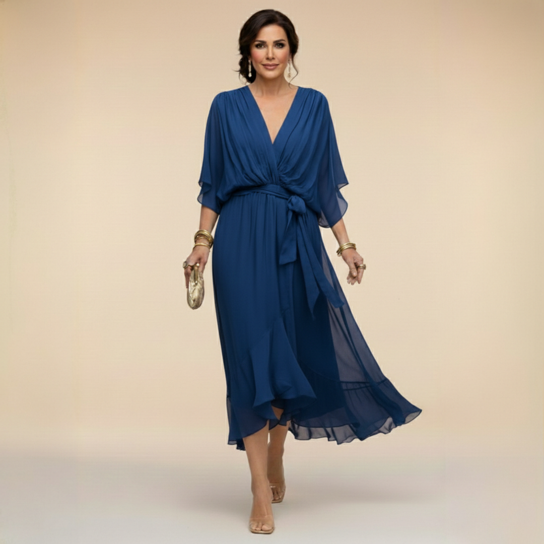 Odilia Midi Dress in blue