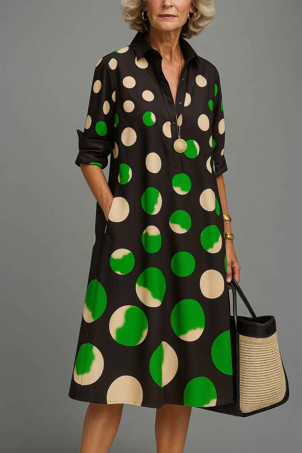 Aquilina Shirt Dress in black