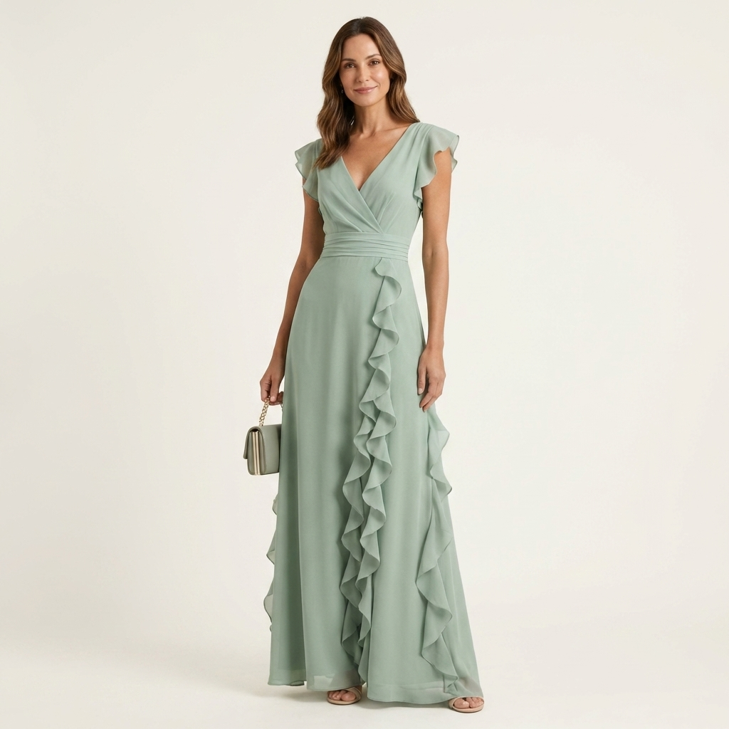 Alphonsine Wrap Dress in green
