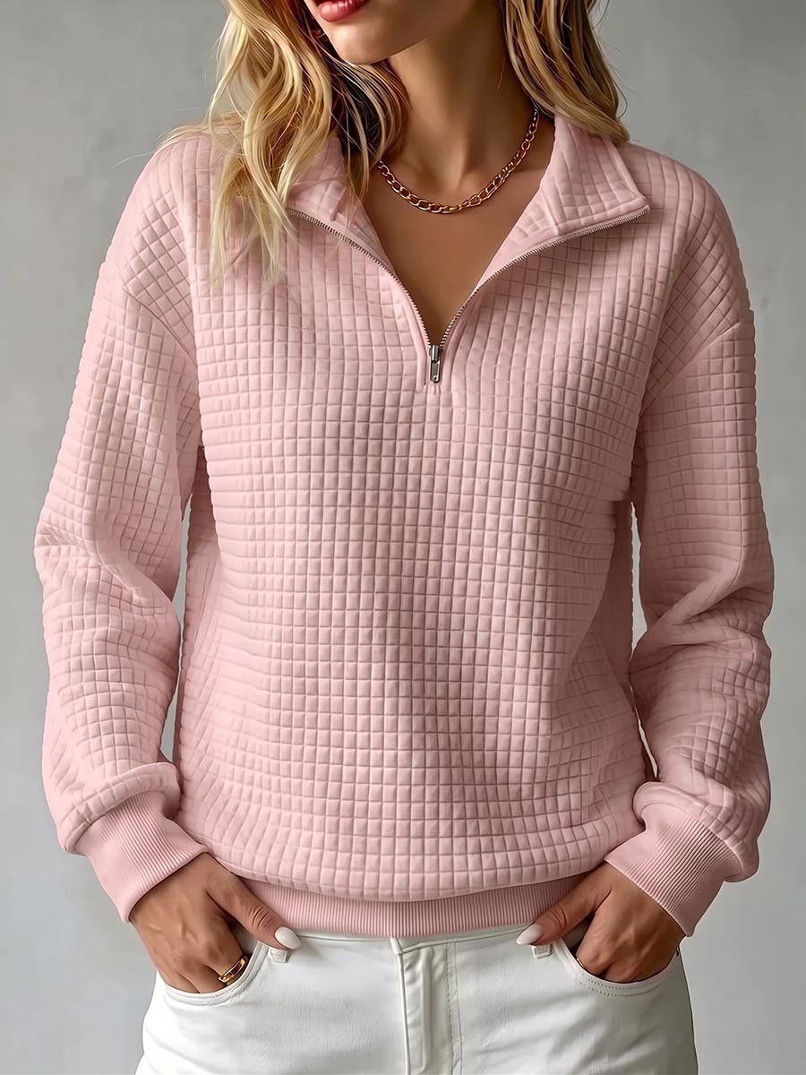 Brynmore Solid Color Stand Collar in pink