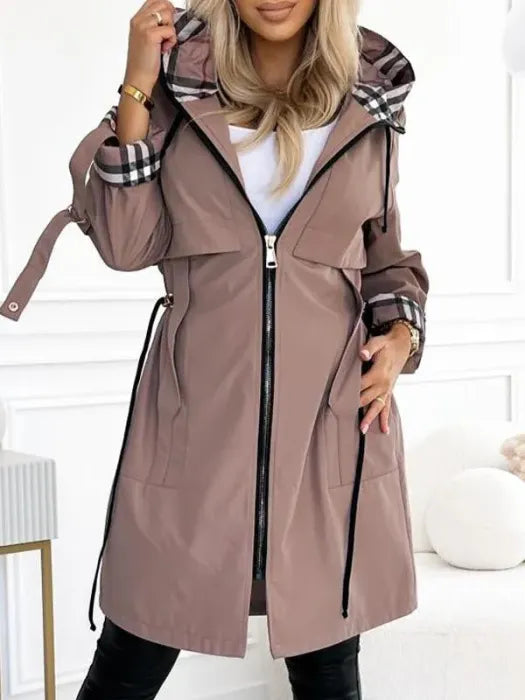 Orietta Waterproof Zip Jacket in brown