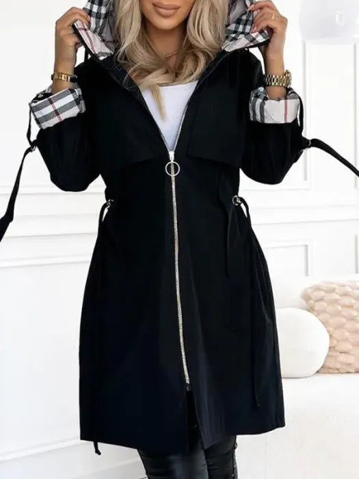 Orietta Waterproof Zip Jacket in black