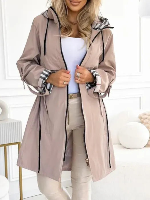 Orietta Waterproof Zip Jacket in beige