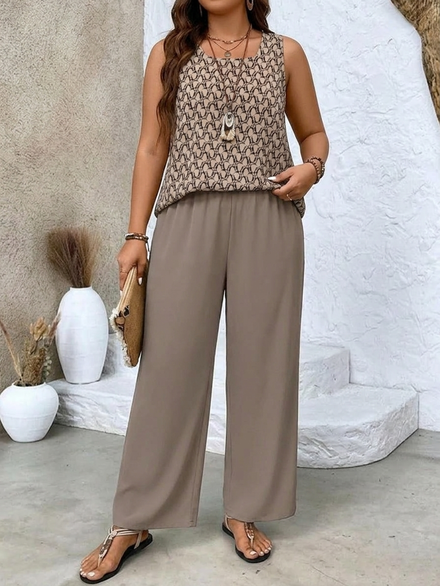 Oleander Summer Set in brown
