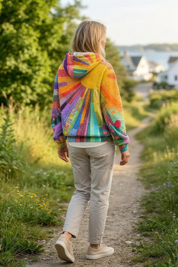 Poppy Wildflower Quilted Hoodie — Sunburst