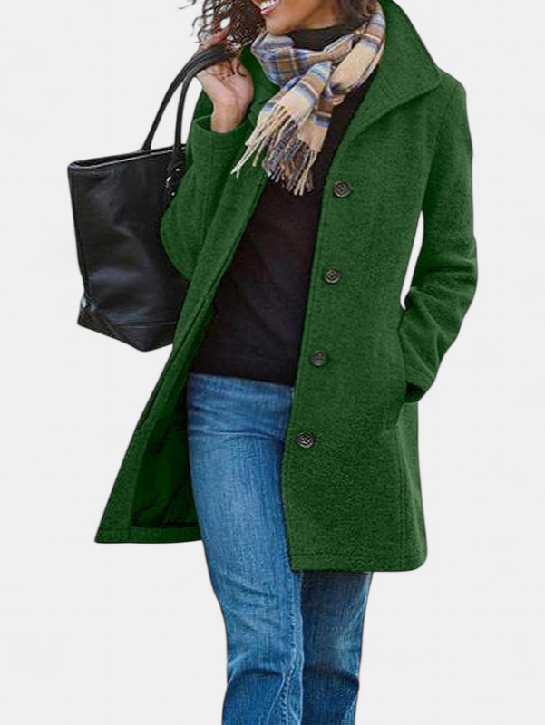 Gabriela Wool Blend Pea Coat in green