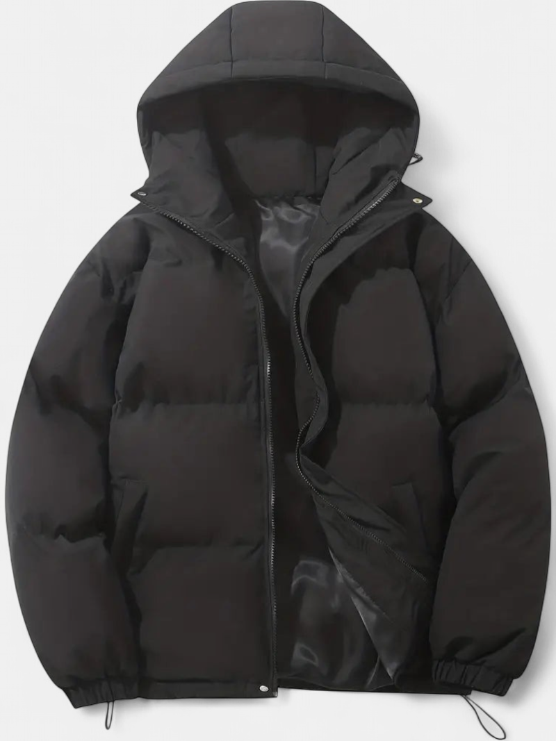 Frosty Hooded Winter Jacket in black