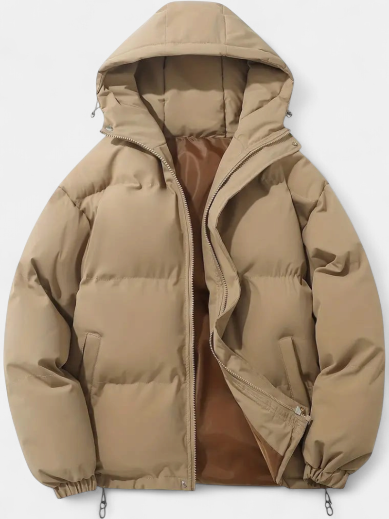 Frosty Hooded Winter Jacket in khaki