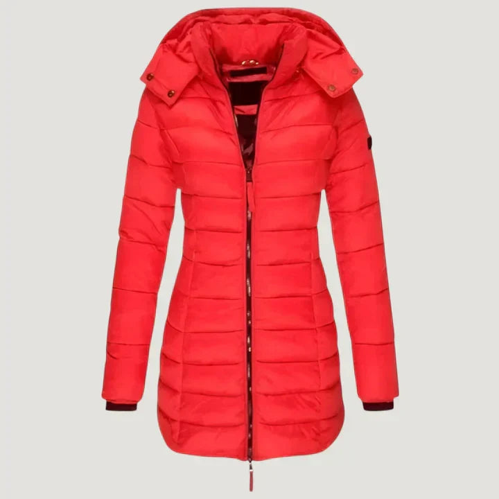Noella Extended Winter Jacket in red