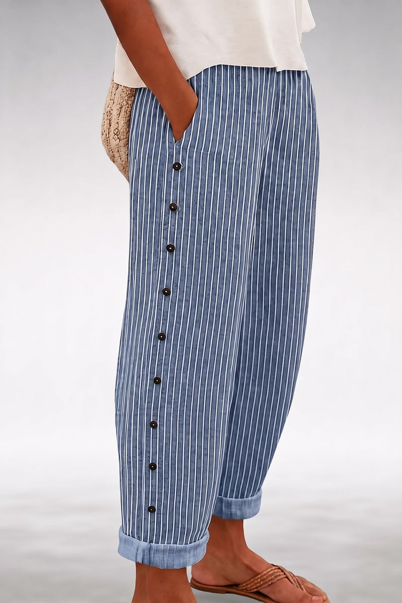 Sabine Lightweight Comfort Pants — Denim Blue