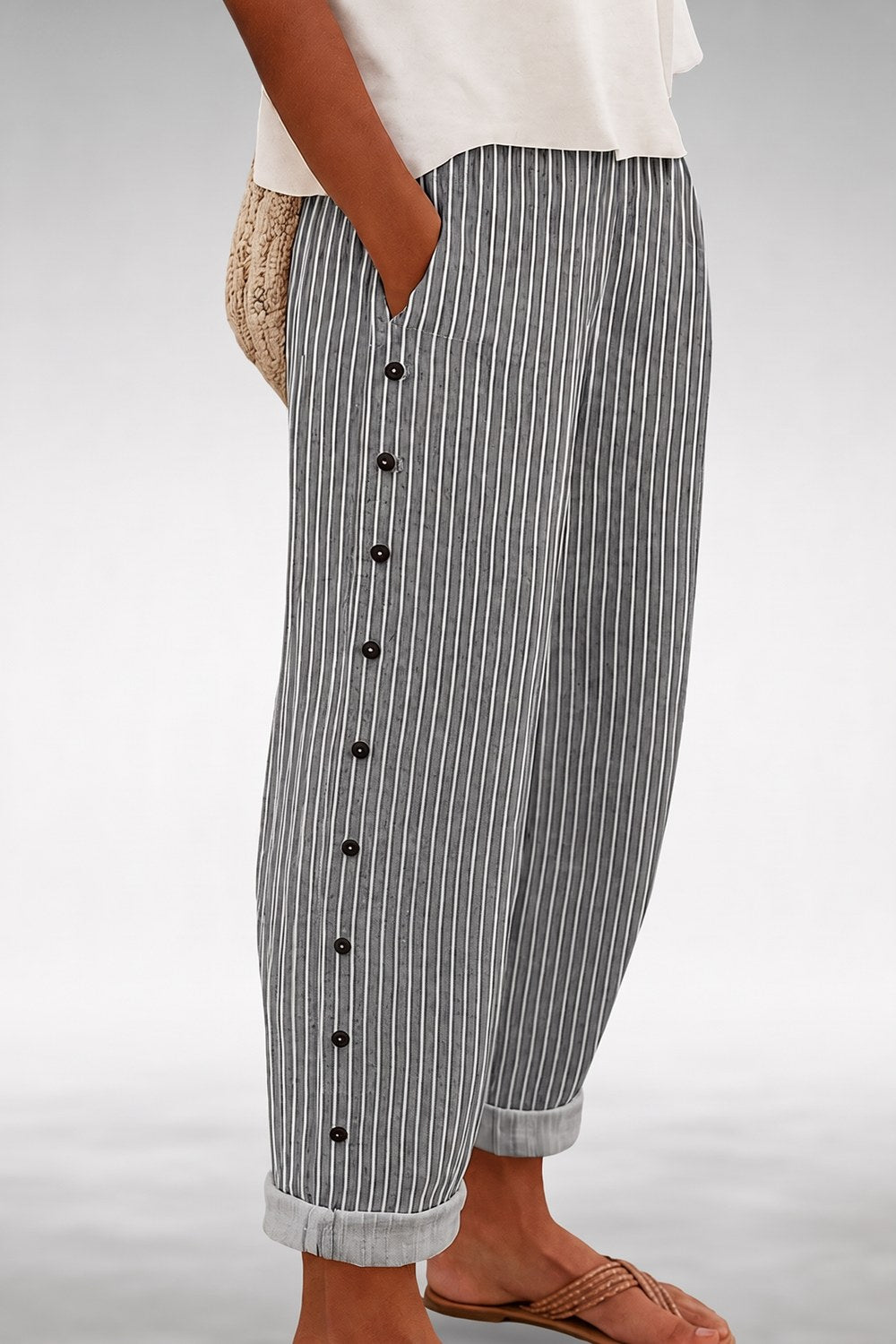 Sabine Lightweight Comfort Pants — Gray
