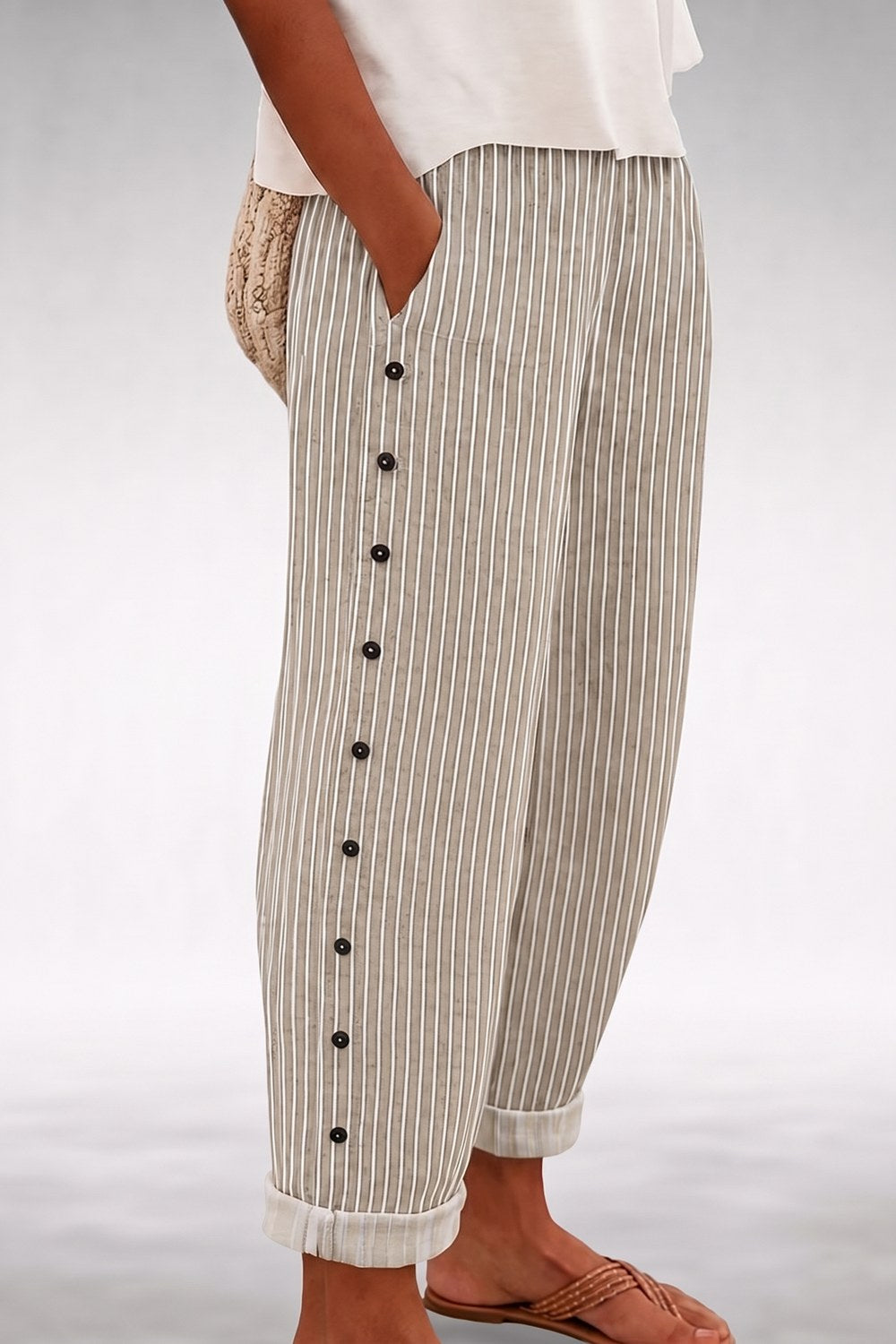 Sabine Lightweight Comfort Pants — Sand