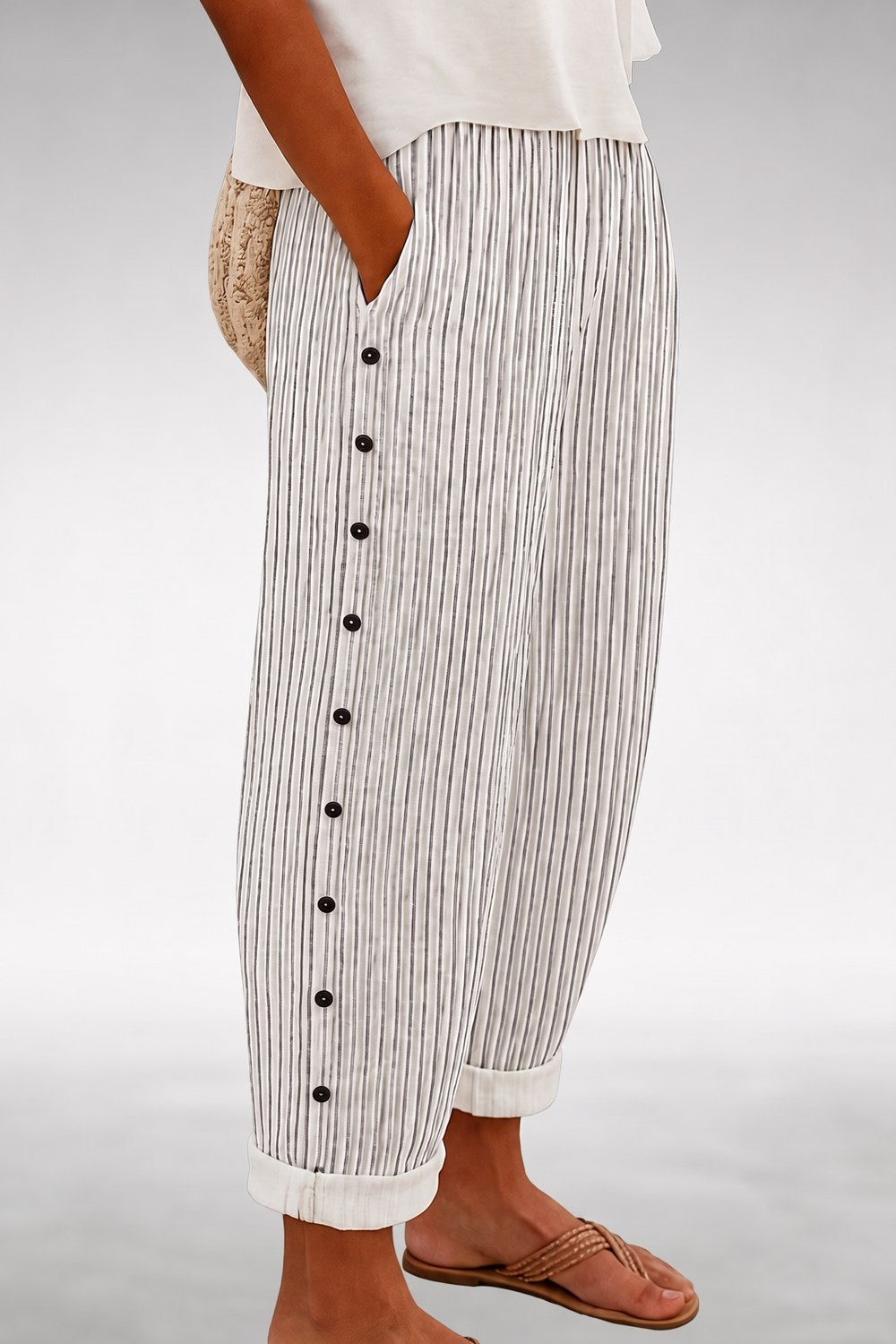 Sabine Lightweight Comfort Pants — Gray