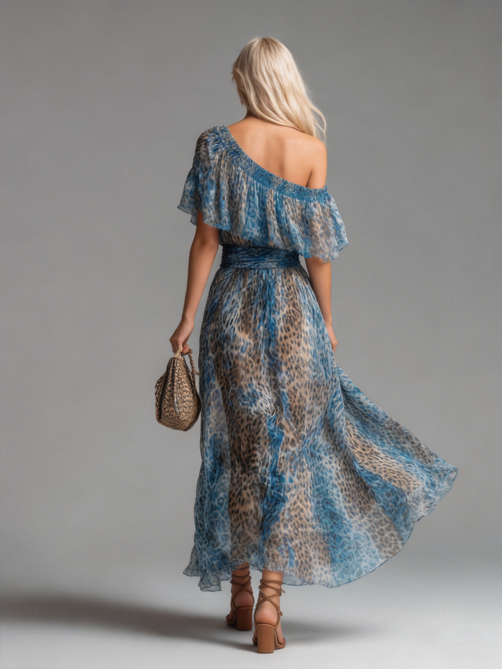 Caterina Midi Dress in blue