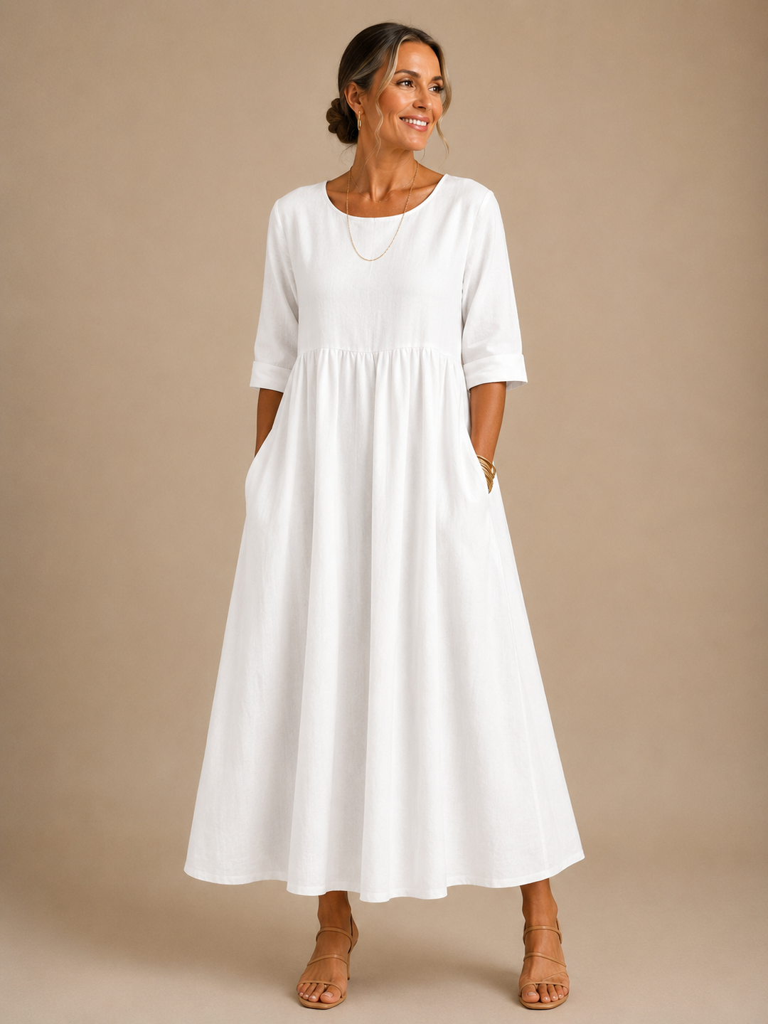 Peregrine Maxi Dress in white