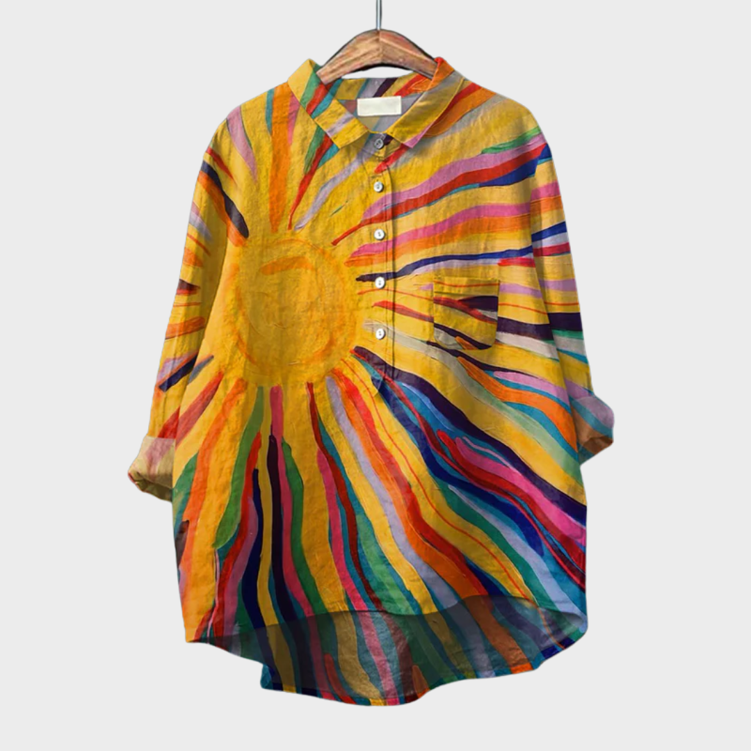 Pauline Button-front Blouse in multicolor