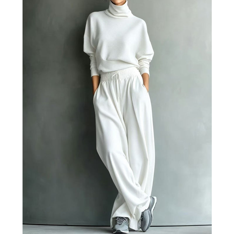 Dolores Turtleneck Two-piece Set in cream