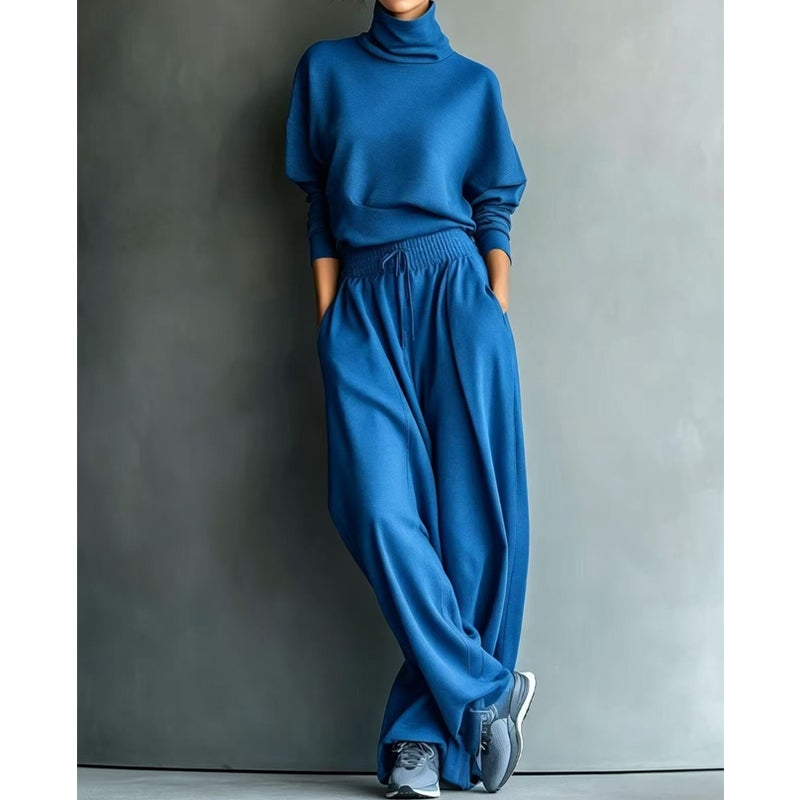 Dolores Turtleneck Two-piece Set in blue