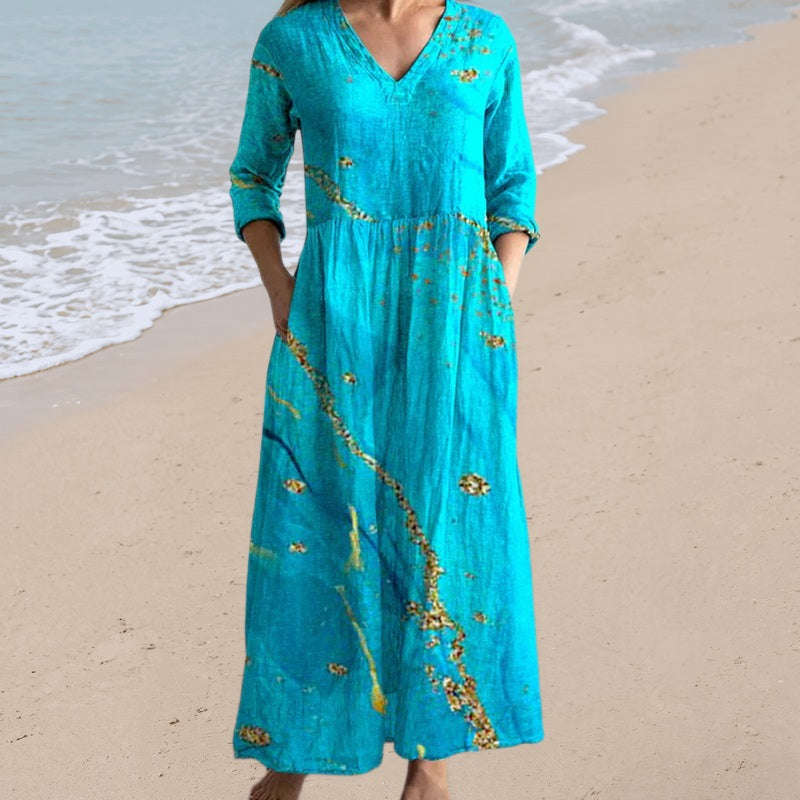 Anouska Maxi Dress in blue