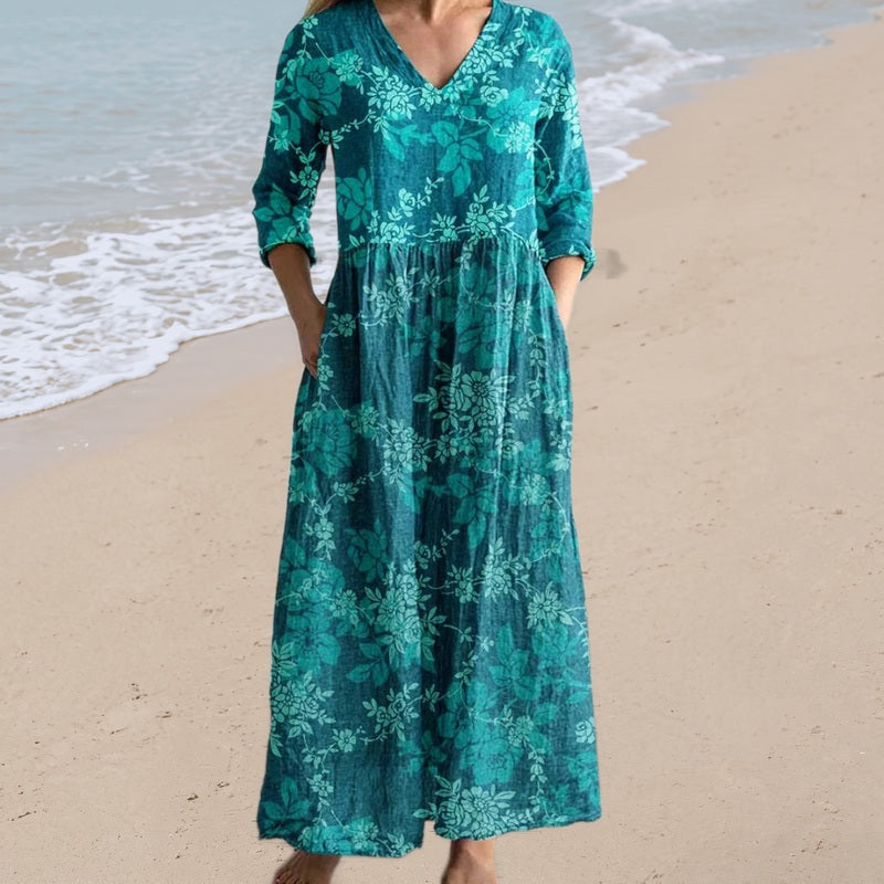 Aurelia Maxi Dress in blue