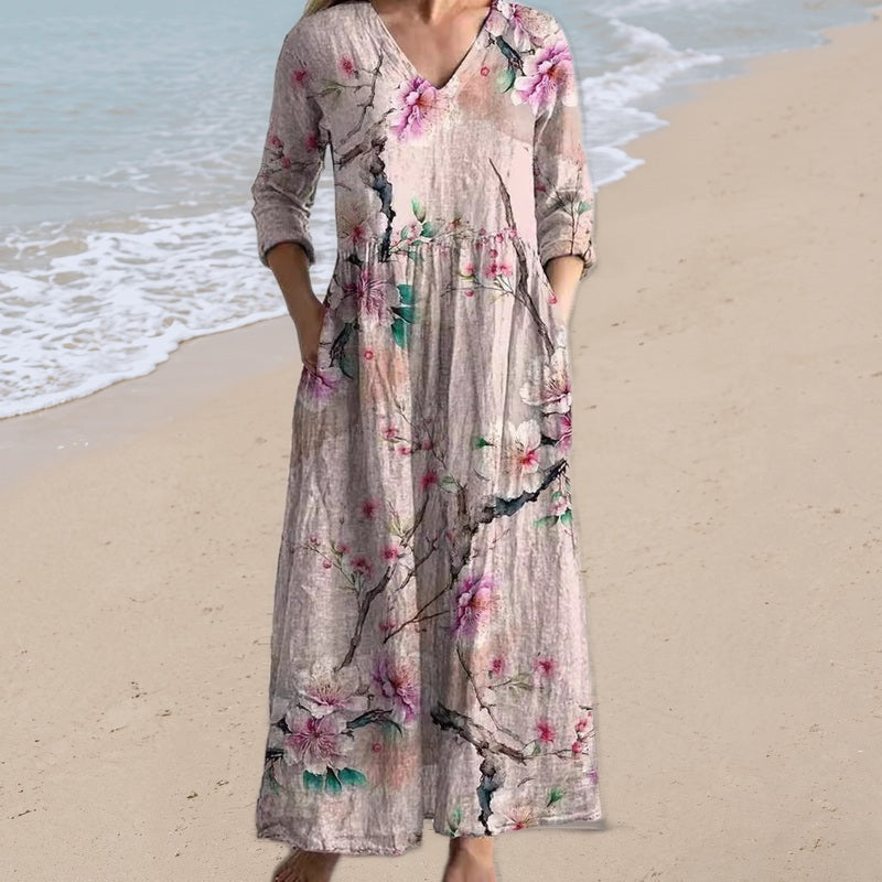 Calliope Maxi Dress in pink